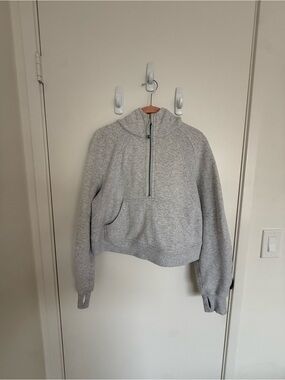 lululemon athletica Light Gray Half-Zip Scuba Sweatshirt